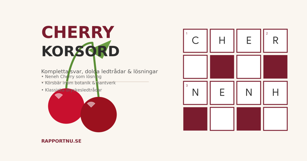 cherry korsord