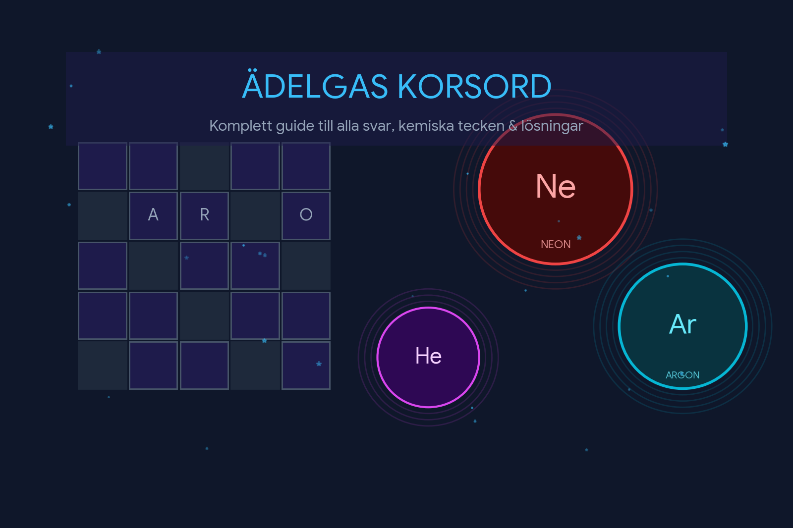 Ädelgas korsord