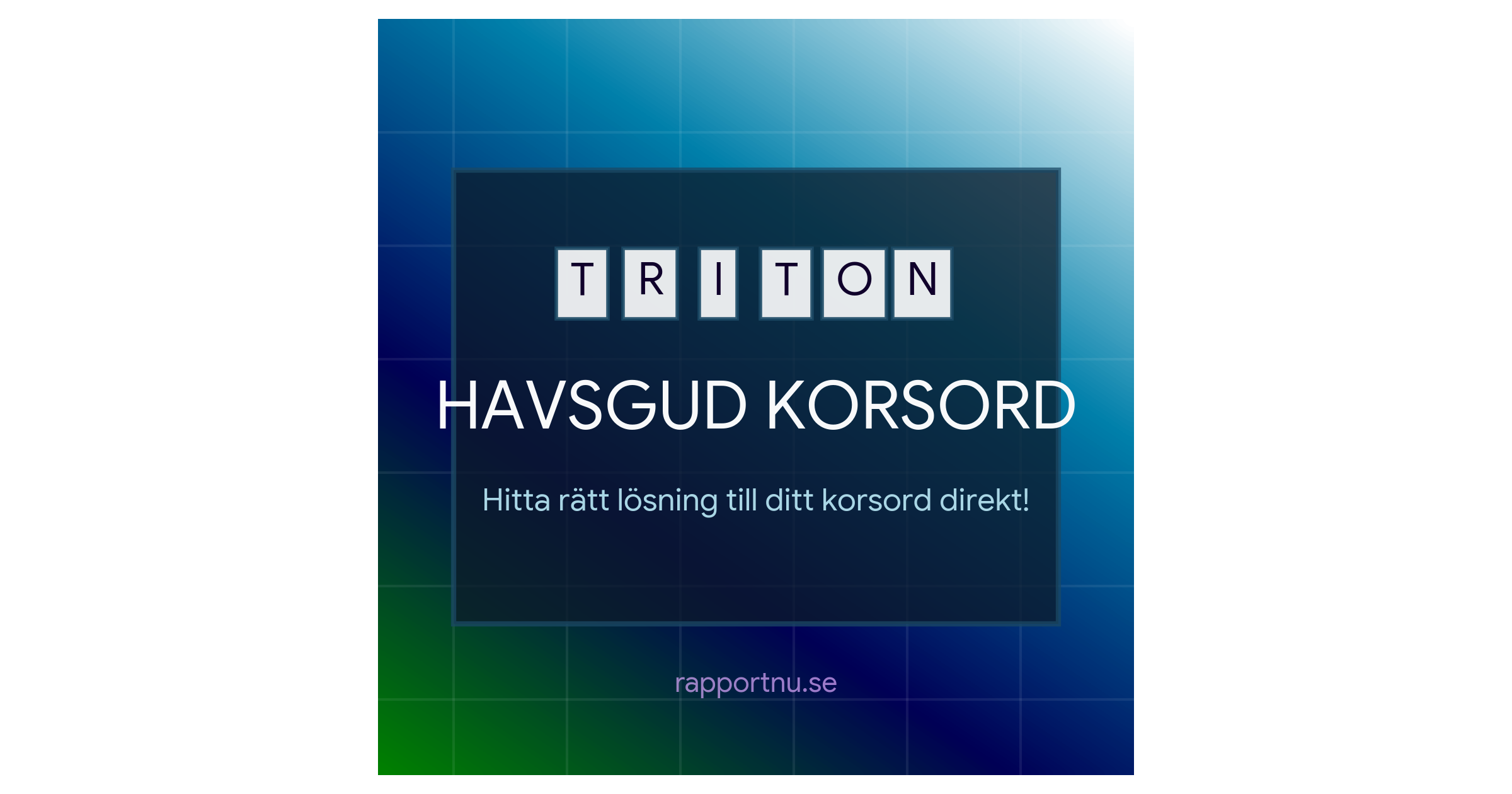 Havsgud korsord
