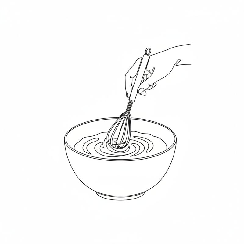 Illustration: grädde vispas i en bunke med visp