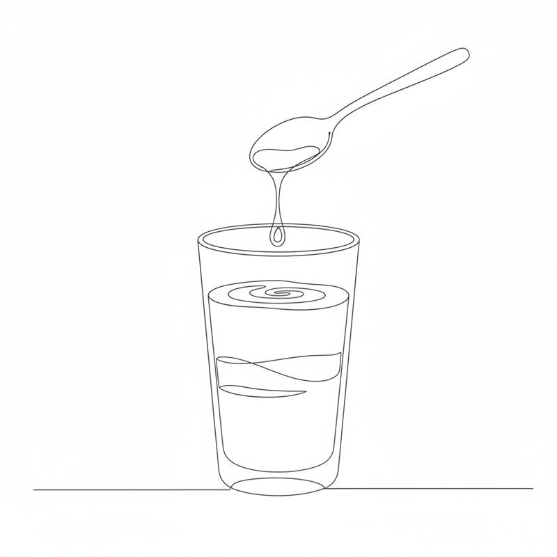 Illustration: desserten varvas i ett glas med en sked