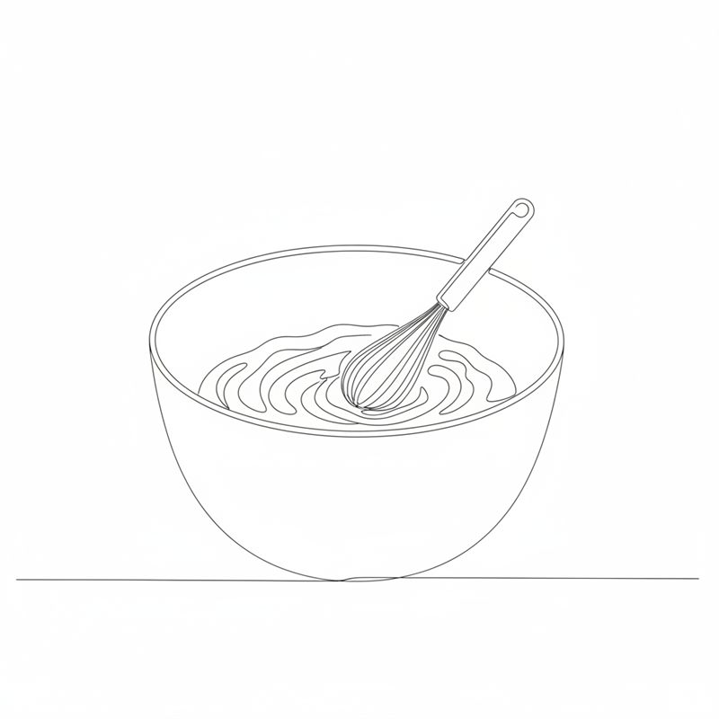 Illustration: kvarg, ägg och riven ost vispas ihop i en skål