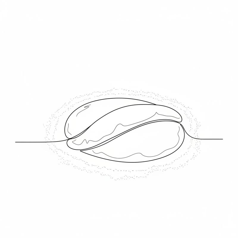 Illustration: lös ciabattadeg viks in över sig själv på en mjölad bänk
