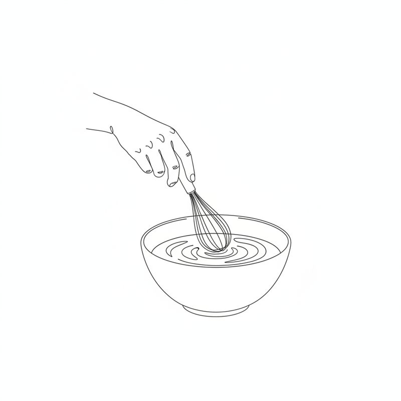 Illustration: en hand rör ut jäst i ljummen mjölk i en skål