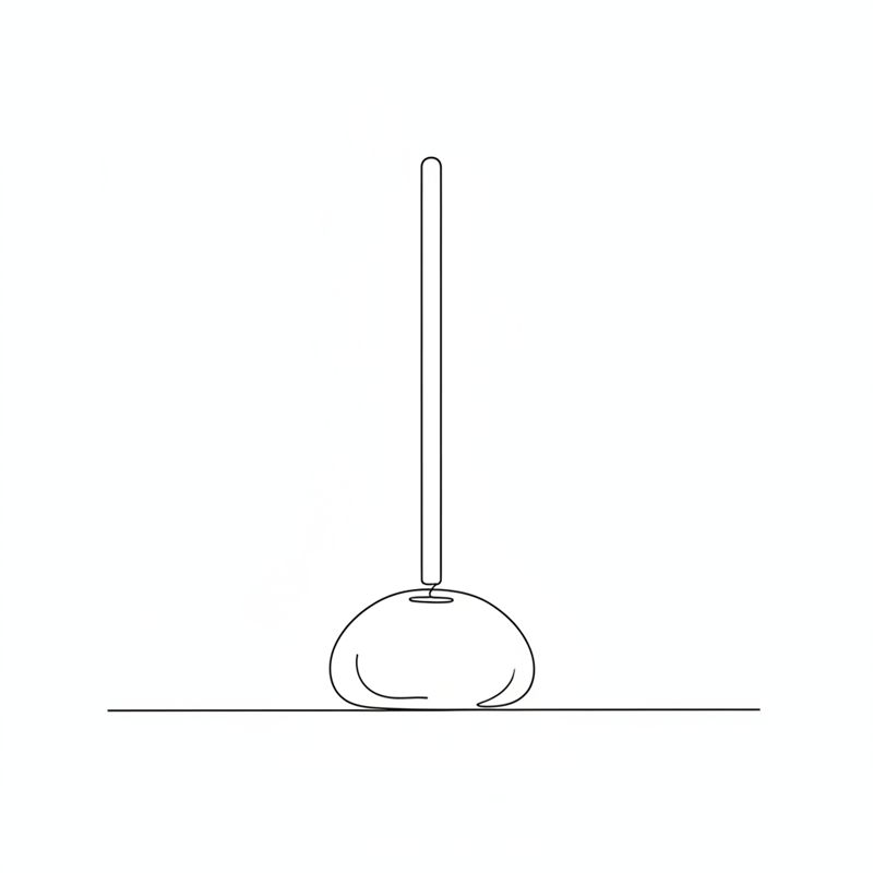 Illustration: ett runt skaft trycks ned genom mitten av en degboll