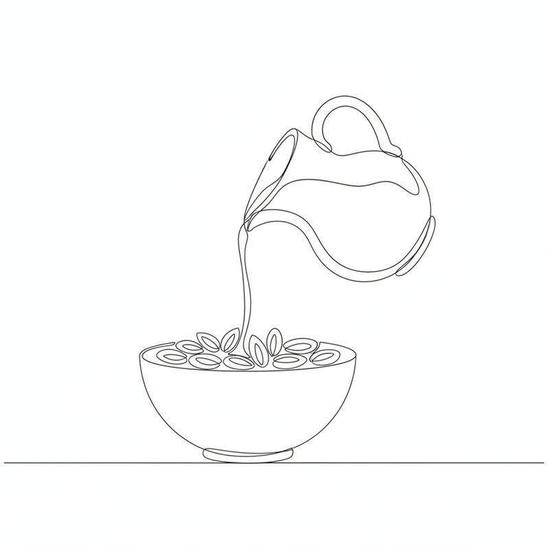 Illustration: kokande vatten hälls över mandlar i en skål så att skalet lossnar