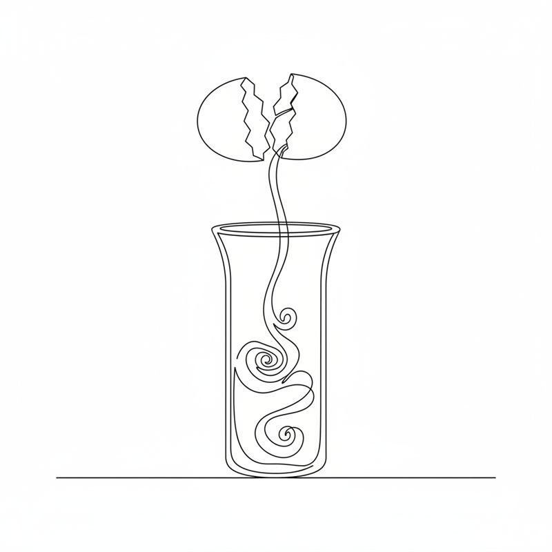 Illustration: ett ägg knäcks ner i en hög mixerbägare