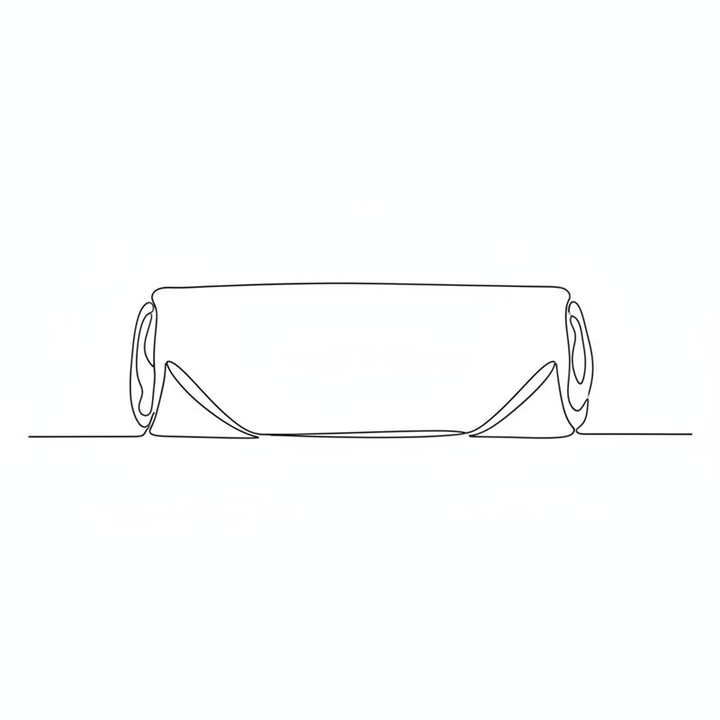 Illustration: en färdigrullad vårrulle med sidorna invikta