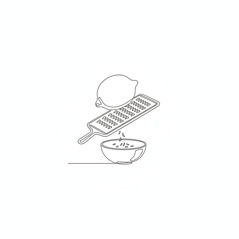 Illustration: en citron rivs på ett fint rivjärn över en liten skål